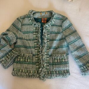 EUC-Tory Burch Marion Tweed Boucle Blazer Jacket.